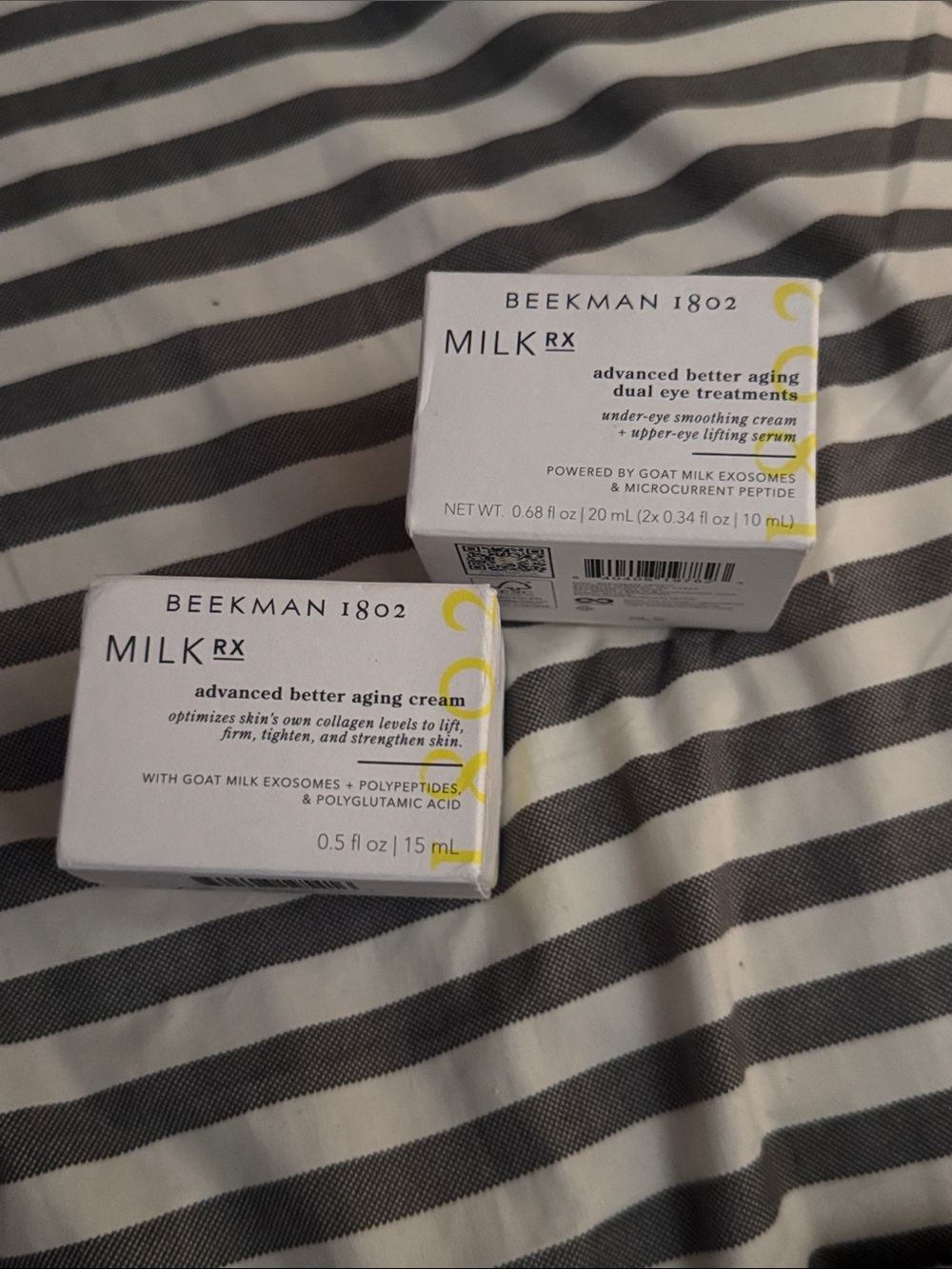 Beekman 1802 Milk RX Skincare Set - White & Yellow Accents